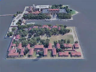 New York City, Ellis Island, USA (2019) 3D Model preview