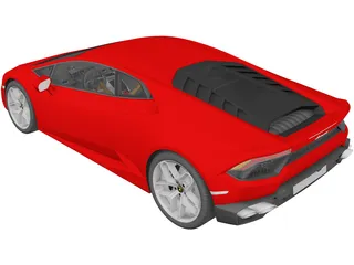 Lamborghini Huracan LP580-2 (2017) 3D Model preview