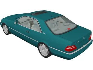 Mercedes-Benz CL600 (1998) 3D Model preview