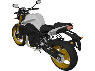 Yamaha FZ8 (2011) 3D Model preview