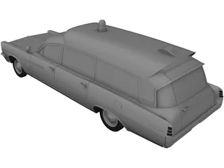 Pontiac Bonneville Ambulance (1963) 3D Model preview