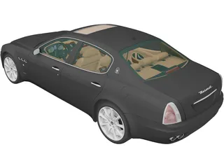 Maserati Quattroporte (2004) 3D Model preview