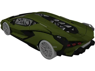 Lamborghini Sian FKP 37 (2020) 3D Model preview
