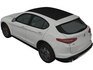 Alfa Romeo Stelvio Q4 (2017) 3D Model preview