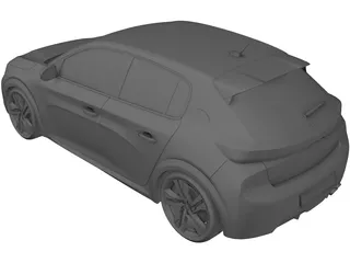 Peugeot 208 GT1 (2020) 3D Model preview