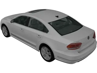 Volkswagen Passat B7 (2011) 3D Model preview