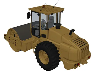 Soil Road Roller 3D Model preview