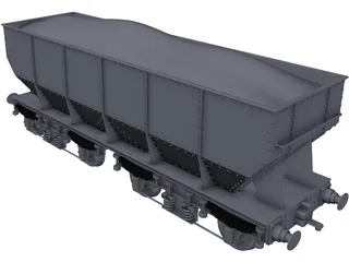 Gresley Coal Wagon 3D Model preview