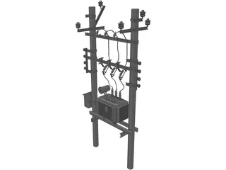 Electrical Transformator 3D Model preview
