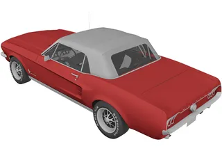 Ford Mustang Soft Top (1967) 3D Model preview
