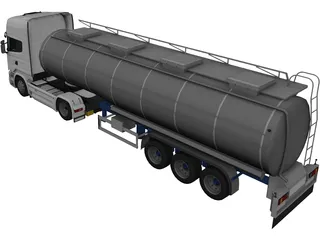 Scania R730 Tanker 3D Model preview
