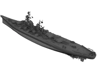 Montana Class Battleship 3D Model preview