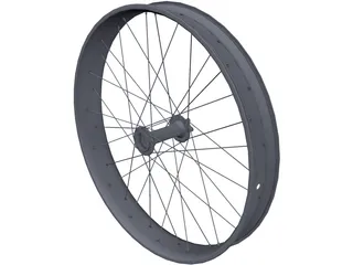 Fatbike Rim Rear 3D Model preview