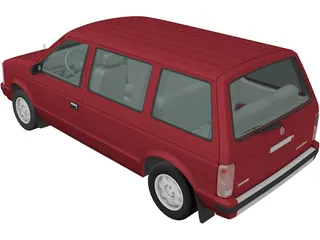 Dodge Caravan (1984) 3D Model preview