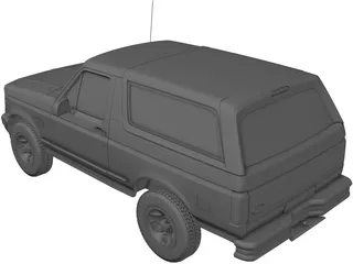 Ford Bronco (1992) 3D Model preview