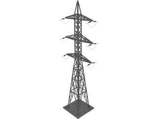 Electricity Pylon 3D Model preview