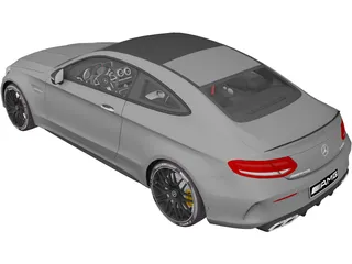 Mercedes-AMG C63S Coupe (2016) 3D Model preview