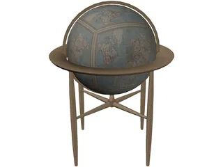 Antique Globe 3D Model preview