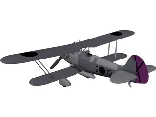 Heinkel He 51 3D Model preview