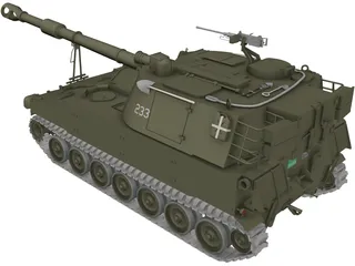 M109A2 Swiss 3D Model preview