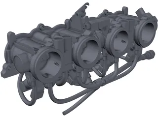 Honda CBR 600 RR Engine Intake 3D Model preview