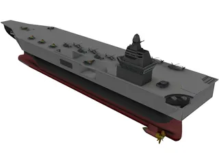 INS Vishal Super Carrier 3D Model preview