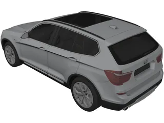 BMW X3 (2015) 3D Model preview