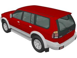 Mitsubishi Pajero Sport (1996) 3D Model preview