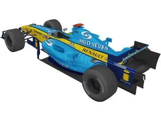 Renault F1 R25 3D Model preview