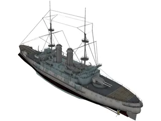 Mikasa Battleship 3D Model preview