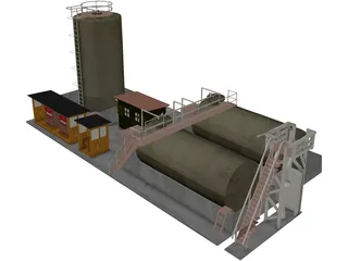 Petrol Factory 3D Model preview
