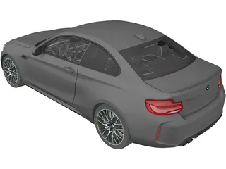 BMW M2 Competition (2018) 3D Model preview