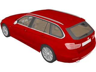 BMW 335i Touring [F31] (2012) 3D Model preview