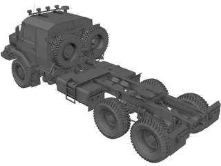 Mercedes-Benz Zetros 6x6 Truck 3D Model preview