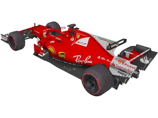 Ferrari SF70H F1 3D Model preview