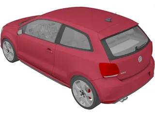 Volkswagen Polo GTI (2012) 3D Model preview