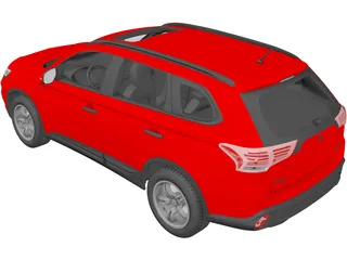 Mitsubishi Outlander GT 3D Model preview