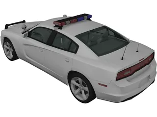 Dodge Charger Police (2011) 3D Model preview
