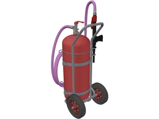 Foam Extinguisher 50L 3D Model preview