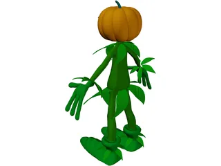Pumpkin Man 3D Model preview