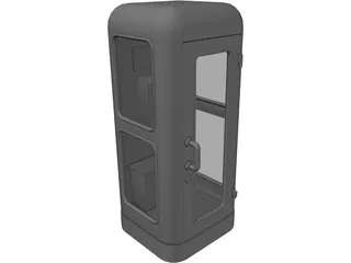 Phone Booth Germany 3D Model preview