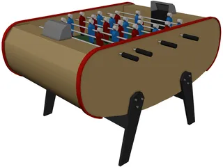 Foosball Table 3D Model preview