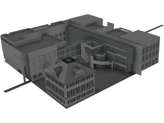 Shopping Park 3D Model preview