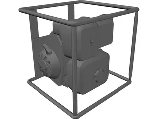 Gas Water Pump 3D Model preview