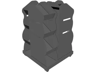 Newspaper Stand 3D Model preview