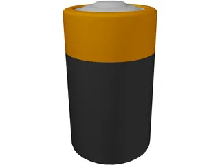 Duracell Battery 3D Model preview