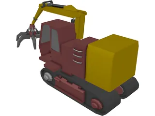 Car Wrecker Crane 3D Model preview