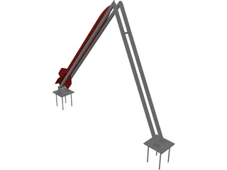 Qassam Rocket and Launcher 3D Model preview