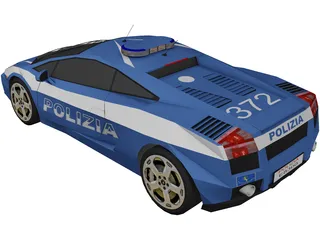 Lamborghini Gallardo Italian Police 3D Model preview