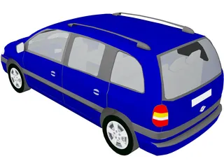 Opel Zafira 3D Model preview